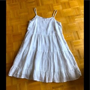 White Linen Dress Small